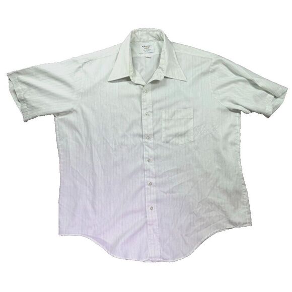 Arrow Other - Vintage Arrow Kent Short Sleeve Shirt Mens 17.5 60s 70s Striped Skate Grunge
